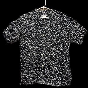 Zara men's XL black and white zebra print